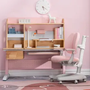 -Clearance- Height adjustable Table and chair set (oak wood)