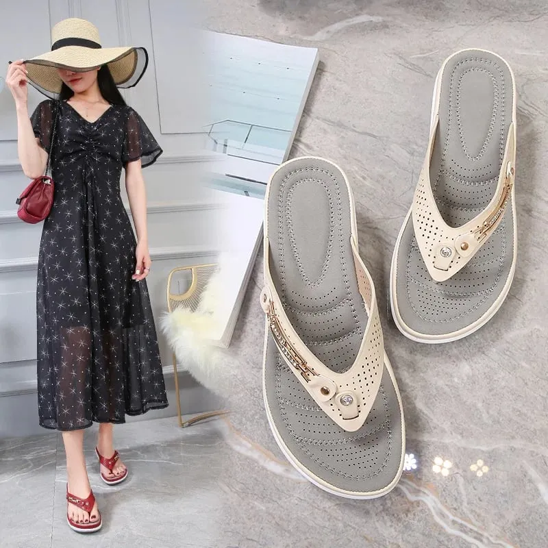 🎀 Flip-flops for women with cushioning that provides arch support