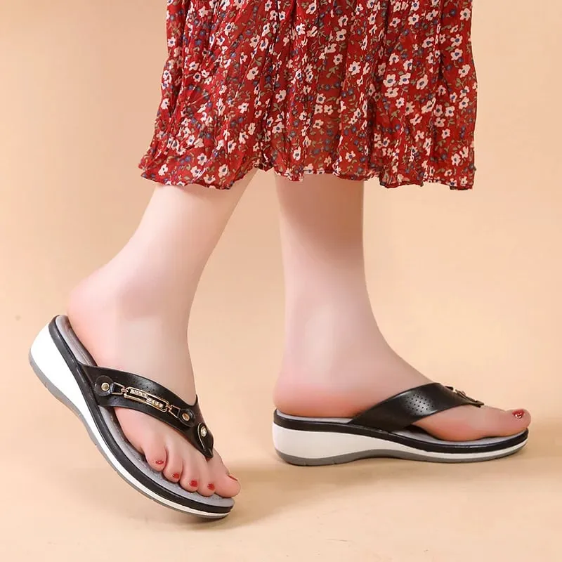 🎀 Flip-flops for women with cushioning that provides arch support
