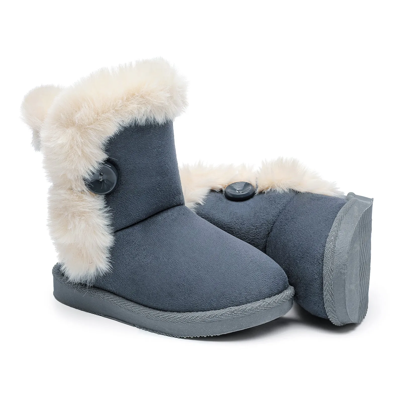 产品 Toddler Girls Boys Winter Shoes Fur Lining Snow Boots Warm Flat Shoes Outdoor Boots for Kids(Toddler/Little Kid)