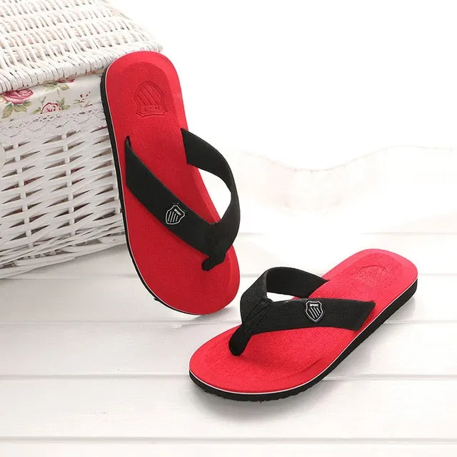2019 New Arrival Summer Men Flip Flops High Quality Beach Sandals Anti-slip Zapatos Hombre Casual Shoes Wholesale A10