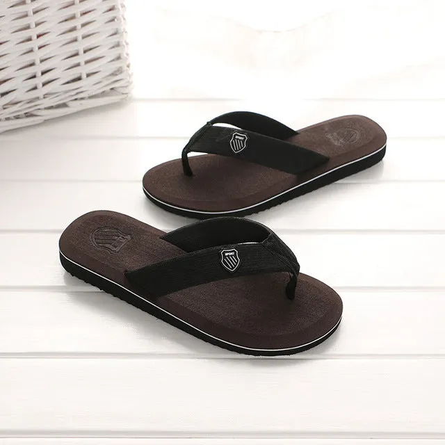 2019 New Arrival Summer Men Flip Flops High Quality Beach Sandals Anti-slip Zapatos Hombre Casual Shoes Wholesale A10