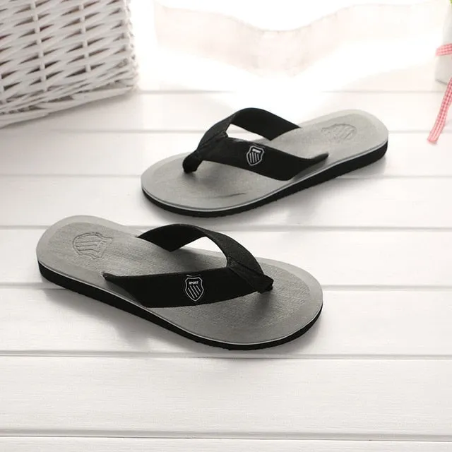 2019 New Arrival Summer Men Flip Flops High Quality Beach Sandals Anti-slip Zapatos Hombre Casual Shoes Wholesale A10