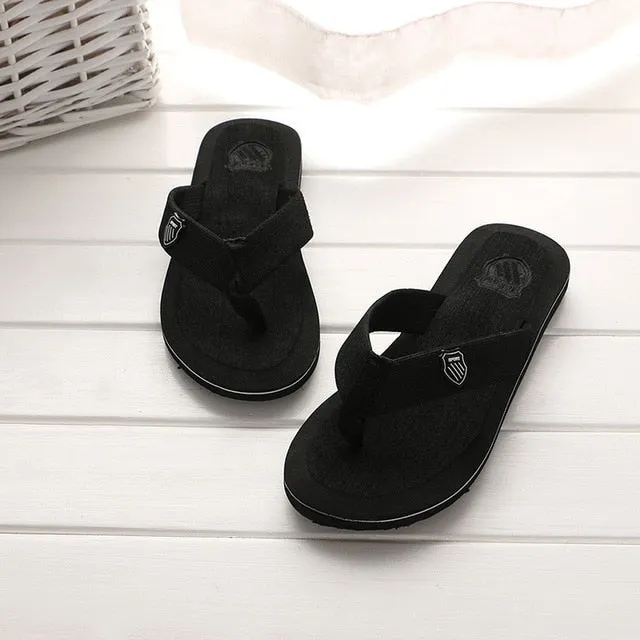 2019 New Arrival Summer Men Flip Flops High Quality Beach Sandals Anti-slip Zapatos Hombre Casual Shoes Wholesale A10