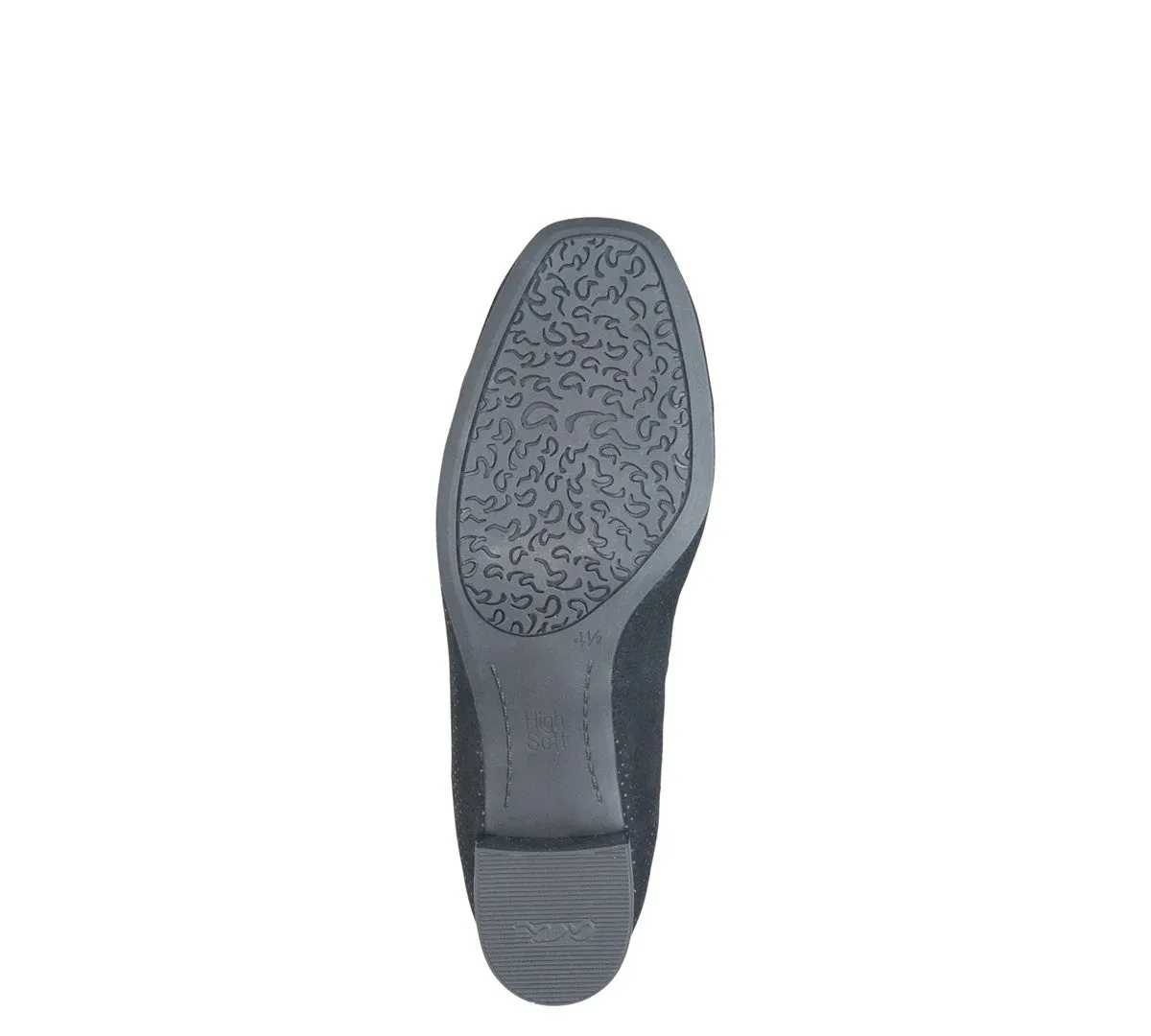 Ara Gabrielle SP Women's Block Heel Pump 35mm Black "Puntikid" Suede