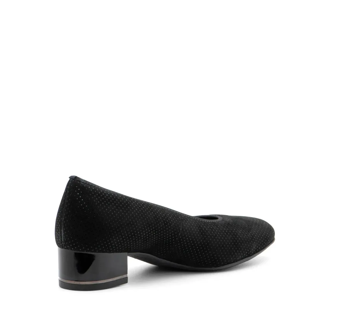 Ara Gabrielle SP Women's Block Heel Pump 35mm Black "Puntikid" Suede