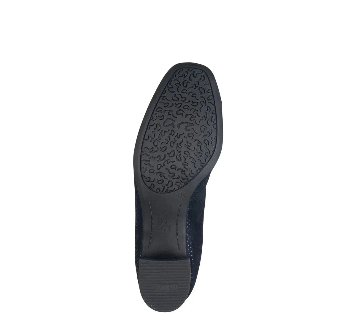 Ara Gabrielle SP Women's Block Heel Pump 35mm midnight blue "puntikid" suede