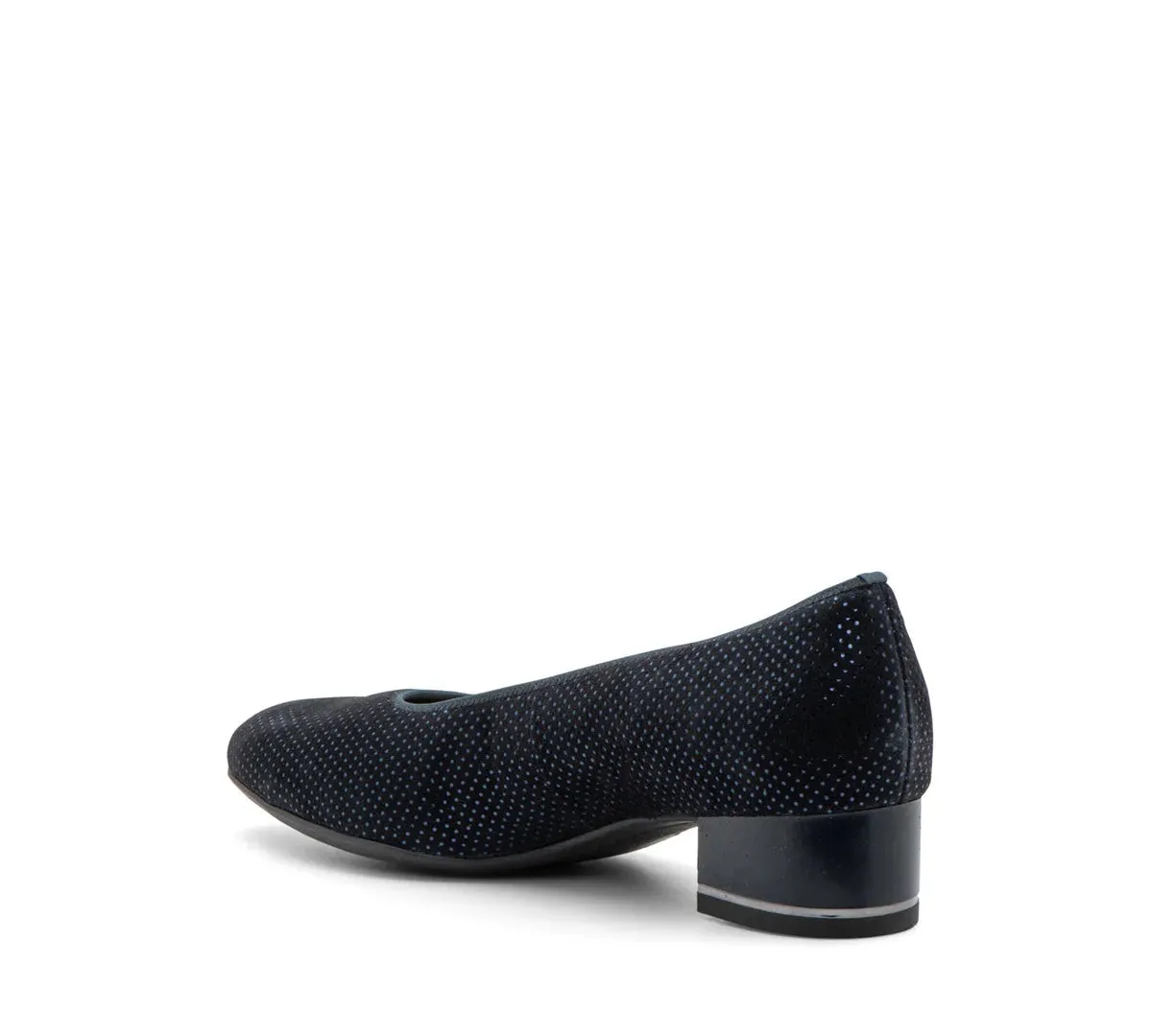 Ara Gabrielle SP Women's Block Heel Pump 35mm midnight blue "puntikid" suede