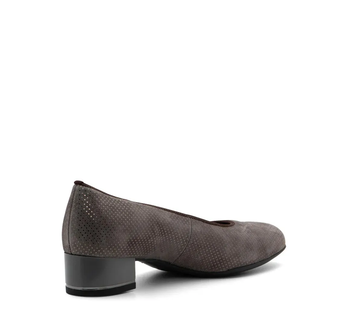 Ara Gabrielle SP Women's Block Heel Pump 35mm Street (taupe) "puntikid" suede