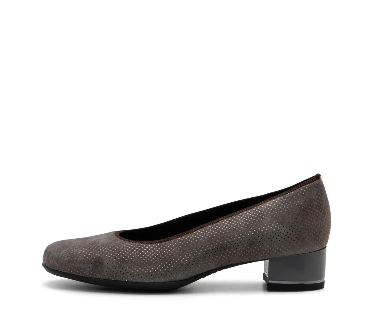 Ara Gabrielle SP Women's Block Heel Pump 35mm Street (taupe) "puntikid" suede