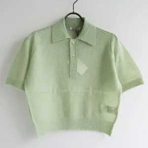 【AURALEE/オーラリー】<br>KID MOHAIR SHEER KNIT POLO <br>A25SP05FG