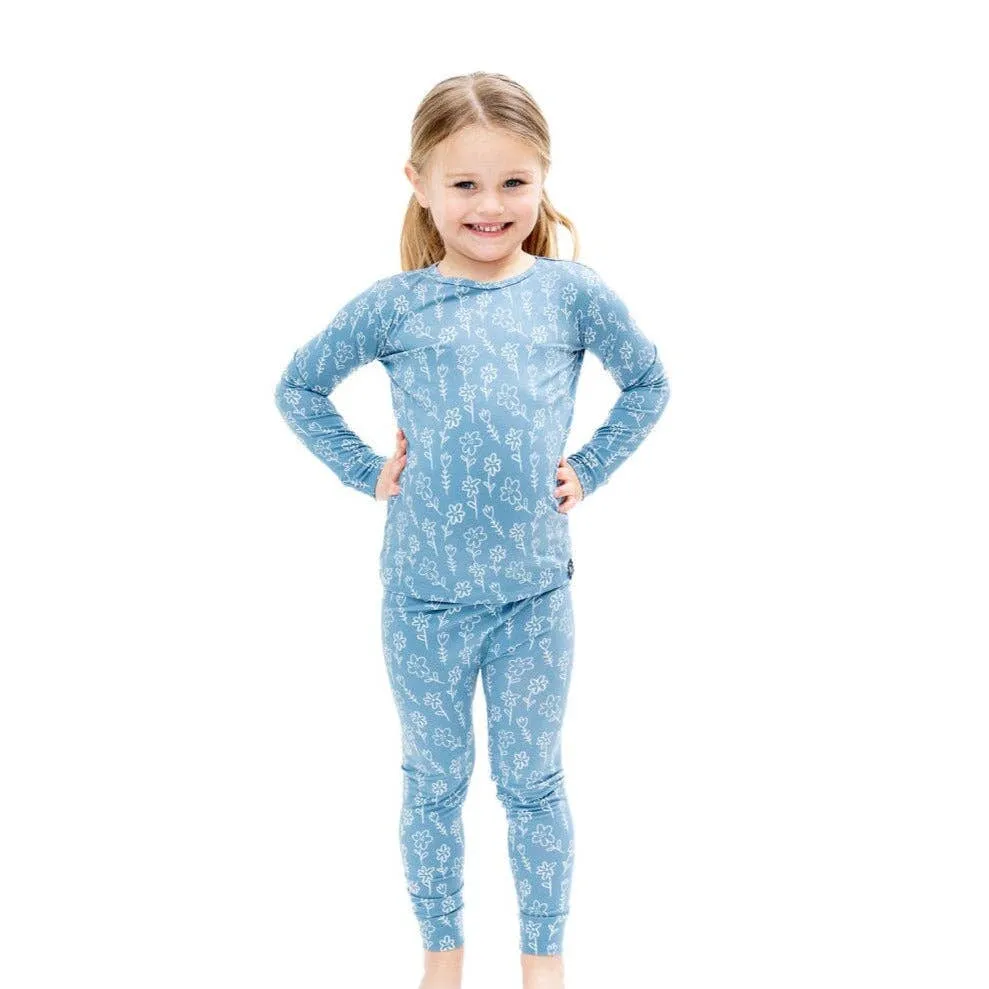 Big Kid Pajama - Blue Doodle