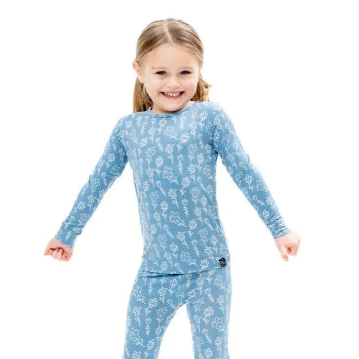 Big Kid Pajama - Blue Doodle