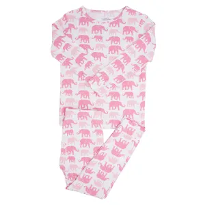 Big Kid Pajama -  Pink Elephants