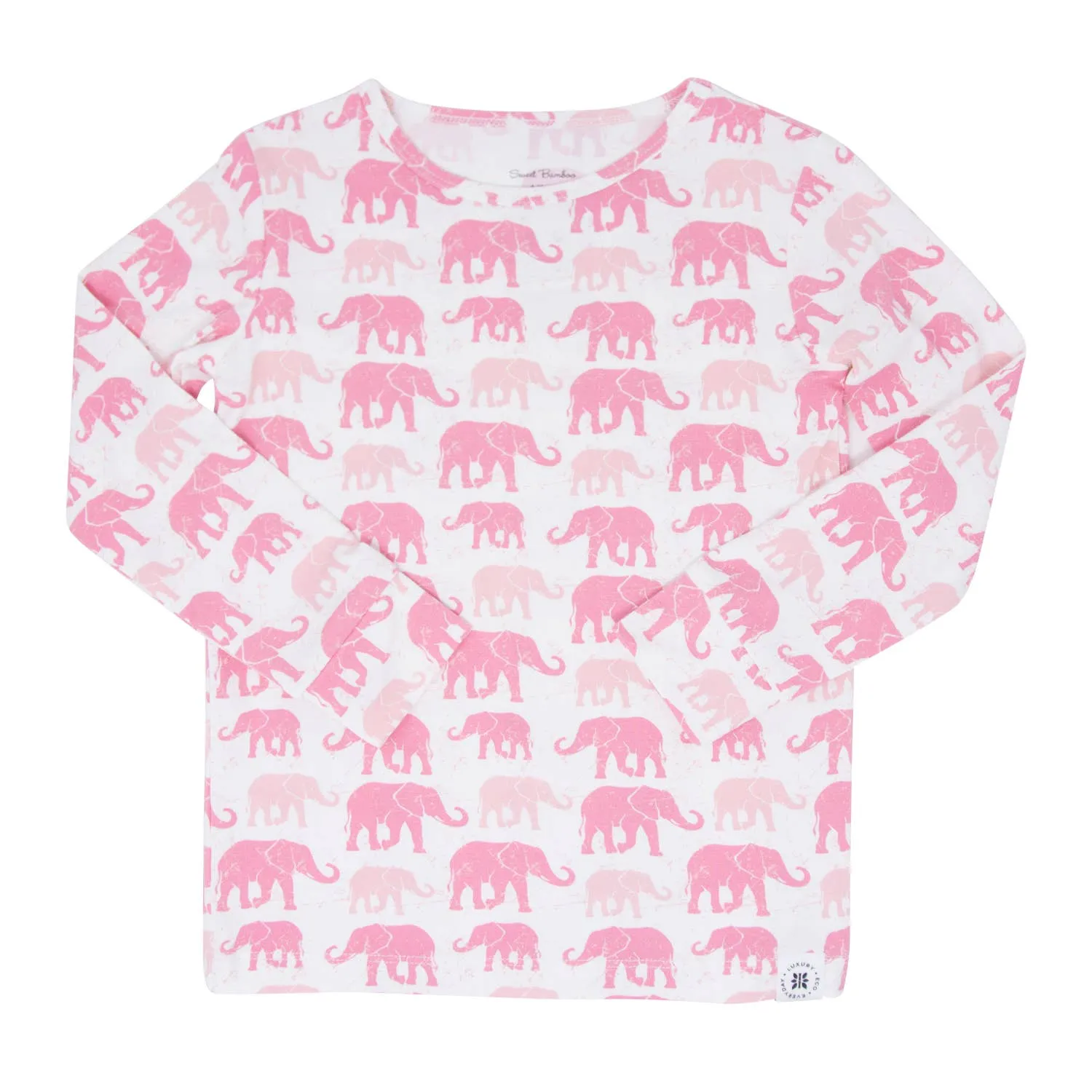 Big Kid Pajama -  Pink Elephants