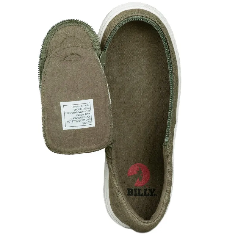 Billy Footwear (Kids)  - Low Top Khaki Canvas shoes CLEARANCE
