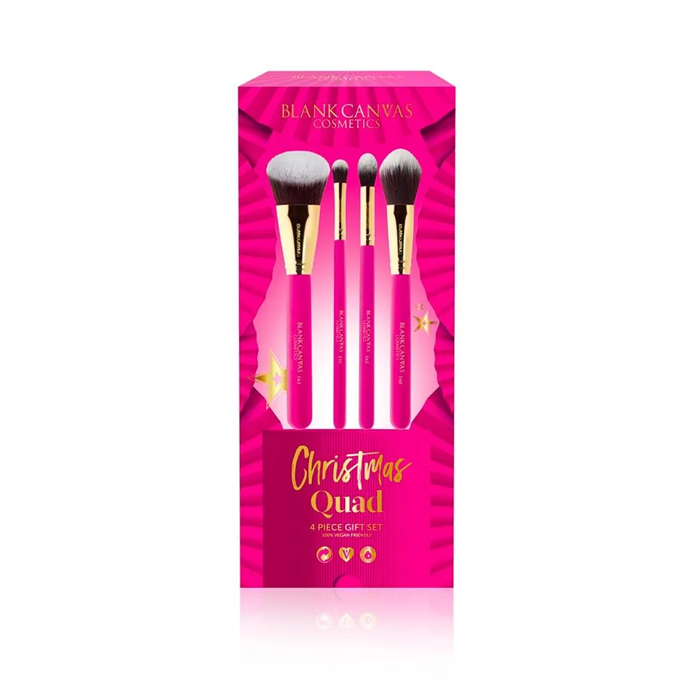 Blank Canvas Cosmetics Quad Makeup Brush Gift Set