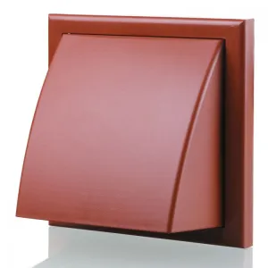 Blauberg DECOR 155X155/100HK TERRACOTTA Plastic Cowled Hooded Air Ventilation Wind Baffle Wall Grille 4" 100mm