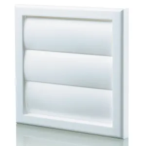 Blauberg DECOR 185X185/125G WHITE Plastic Vented Back Draught Air Gravity Shutter Ventilation Grille 5" 125mm