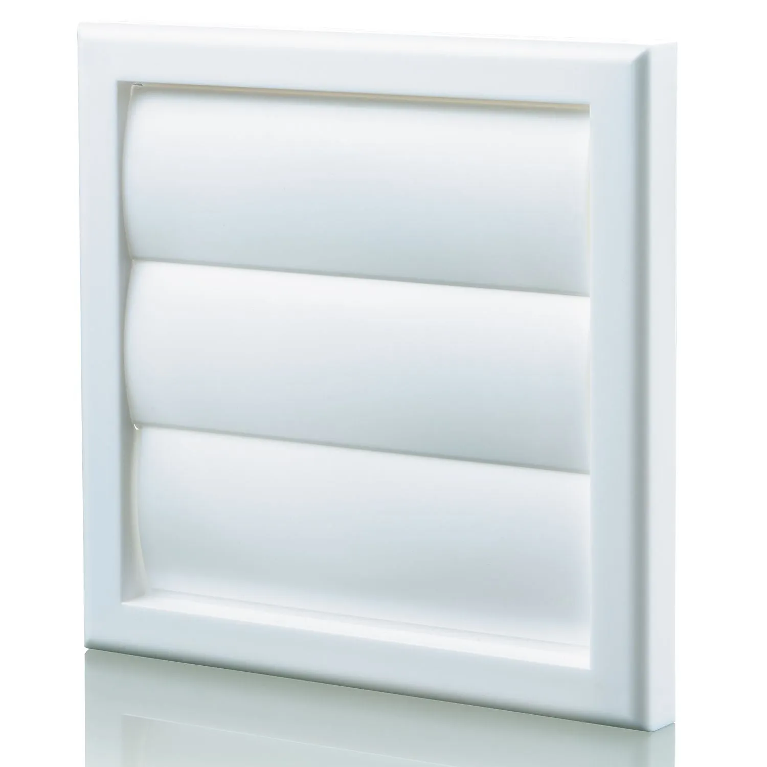 Blauberg DECOR 185X185/125G WHITE Plastic Vented Back Draught Air Gravity Shutter Ventilation Grille 5" 125mm