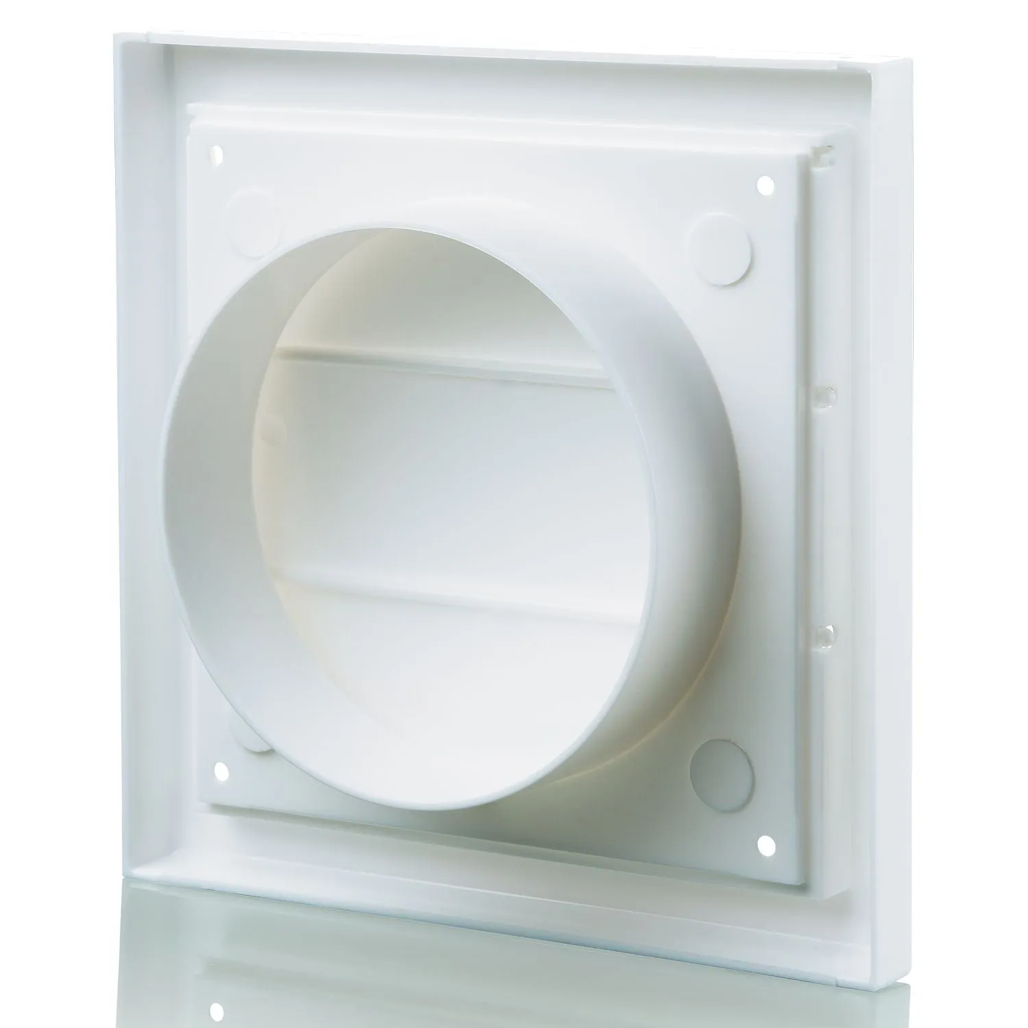 Blauberg DECOR 185X185/125G WHITE Plastic Vented Back Draught Air Gravity Shutter Ventilation Grille 5" 125mm
