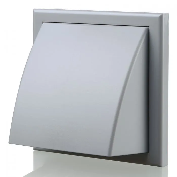 Blauberg DECOR 185X185/125HK GREY Plastic Cowled Hooded Air Ventilation Wind Baffle Wall Grille 5" 125mm