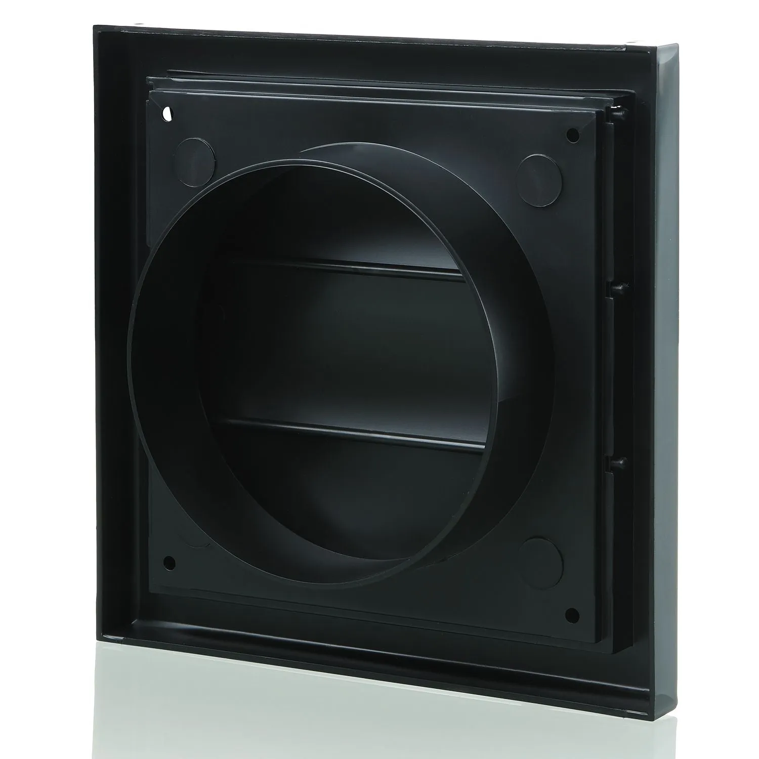 Blauberg DECOR 185X185/150G BLACK Plastic Vented Back Draught Air Gravity Shutter Ventilation Grille 6" 150mm