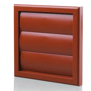 Blauberg DECOR 185X185/150G TERRACOTTA Plastic Vented Back Draught Air Gravity Shutter Ventilation Grille 6" 150mm