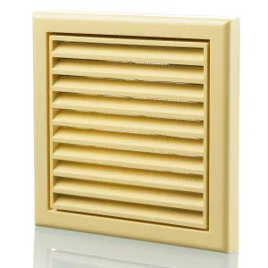 Blauberg DECOR 185X185/150S COTSWOLD STONE Plastic Vented Fixed Blade Air Ventilation Louvred Grille 6" 150mm