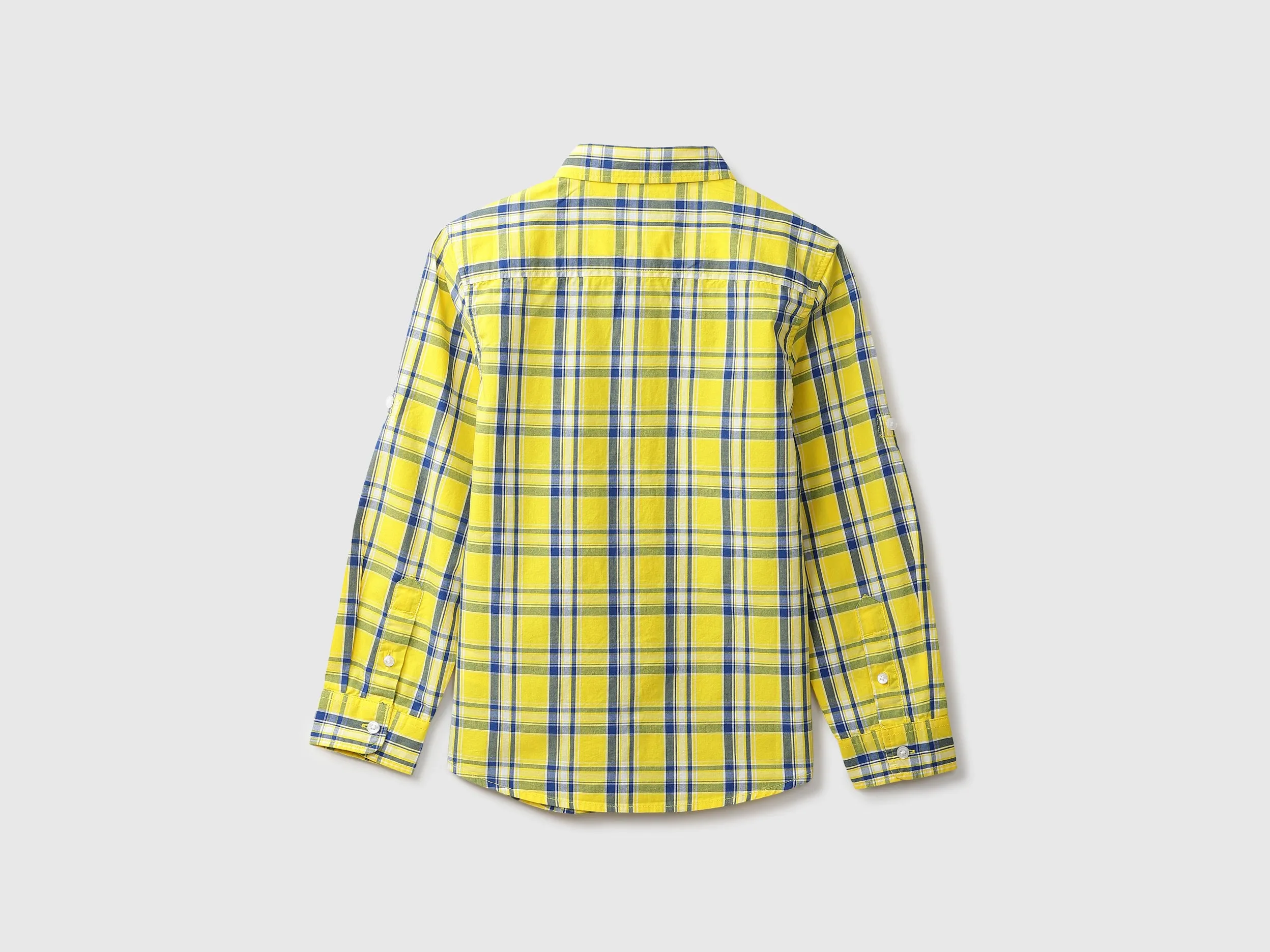 Blue And Yellow Checked Shirt