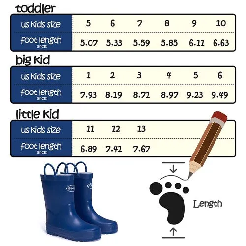 Boy&Girl Rain Boots Waterproof Blue - KomForme