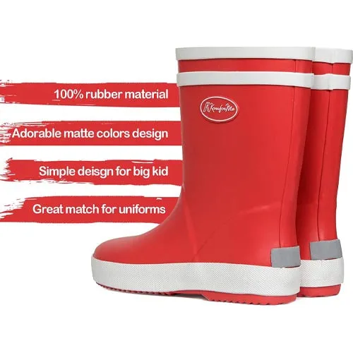 Boy&Girl Rain Boots Waterproof Red - KomForme