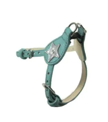 Breck Leather Star Step-In Harness with Crystal on Star