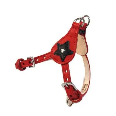 Breck Leather Star Step-In Harness with Crystal on Star