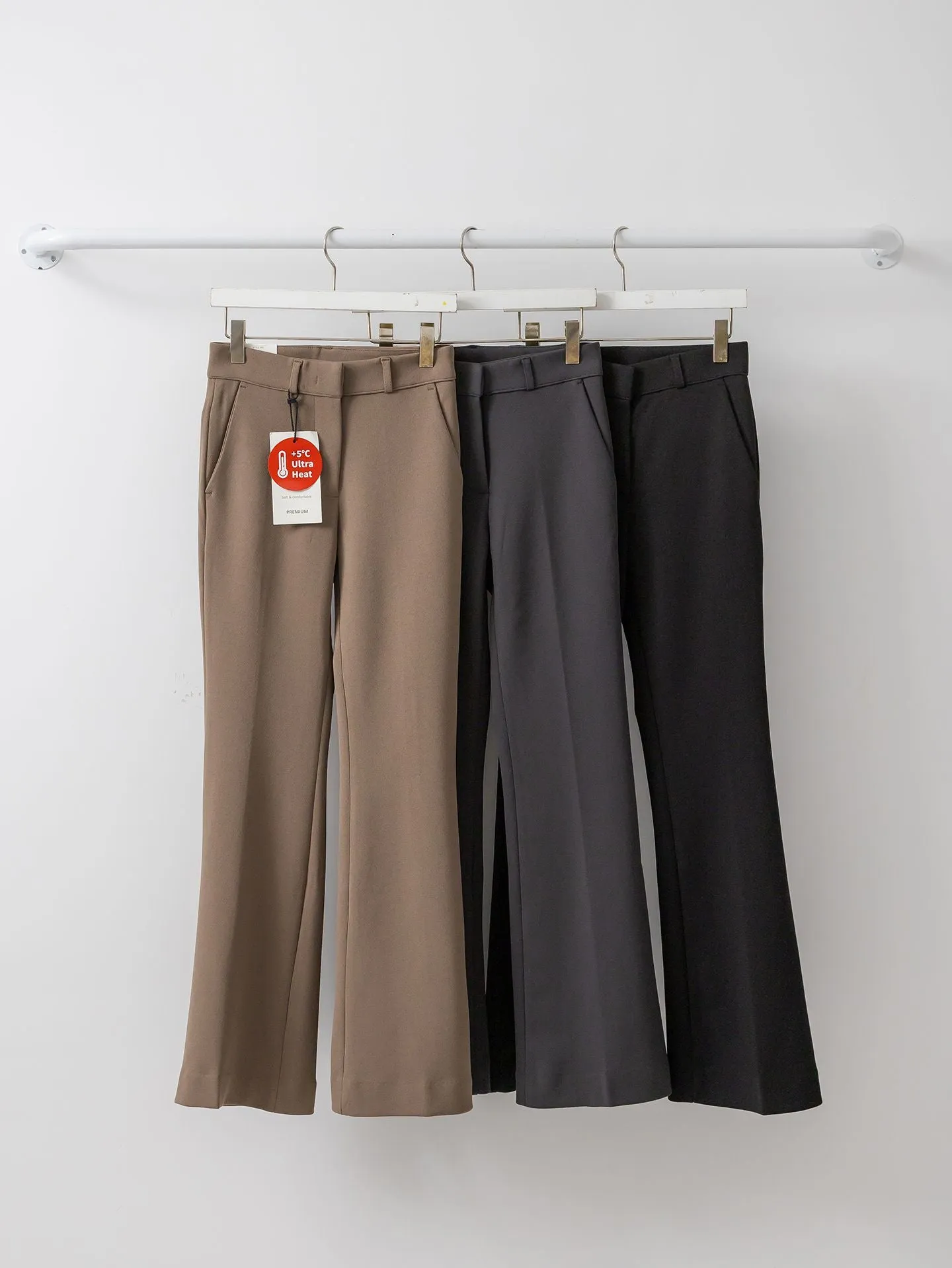 Brushed Heat tech Boots Cut Slacks