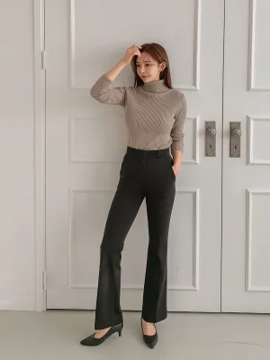 Brushed Heat tech Boots Cut Slacks