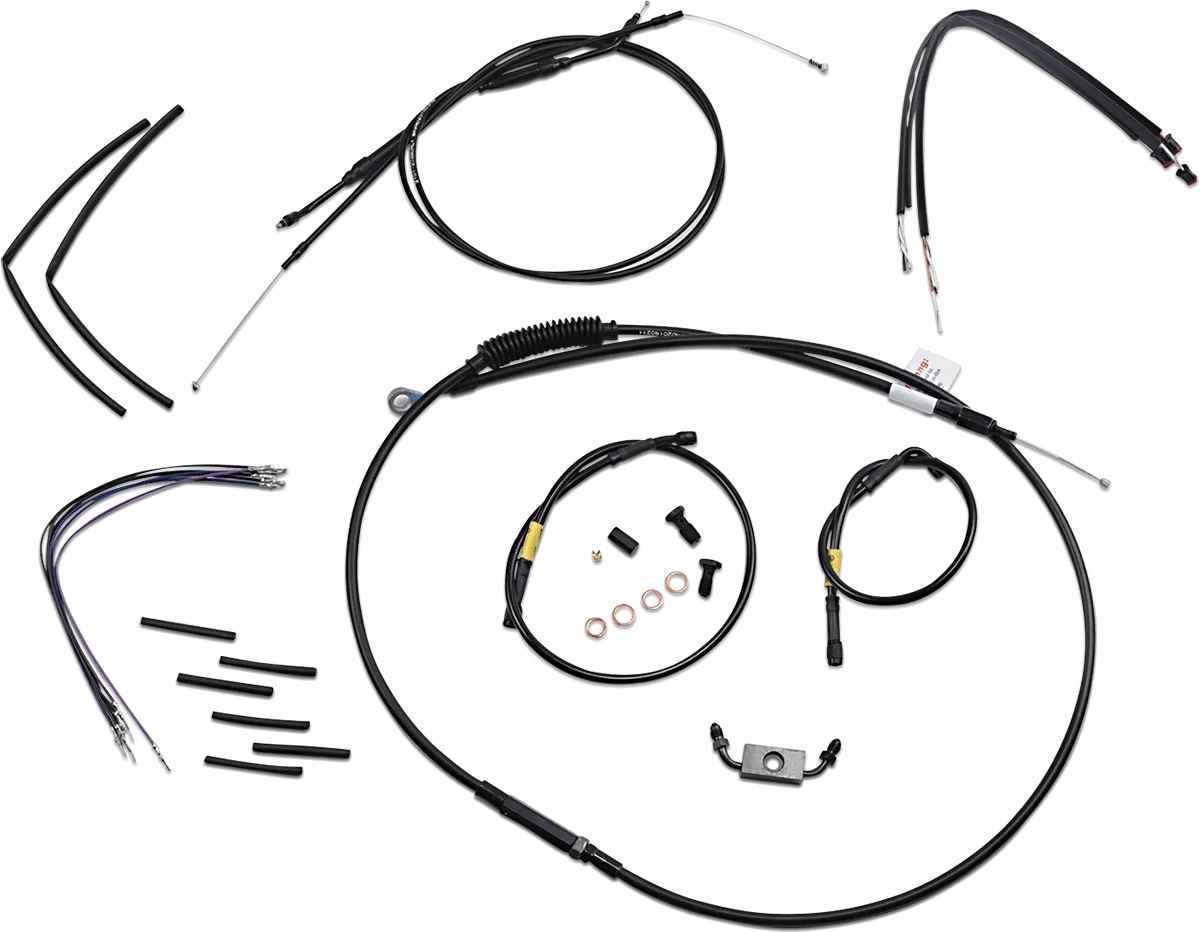 Burly Brand B30-1211 T-Bar Cable and Brake Line Kit - 14in.