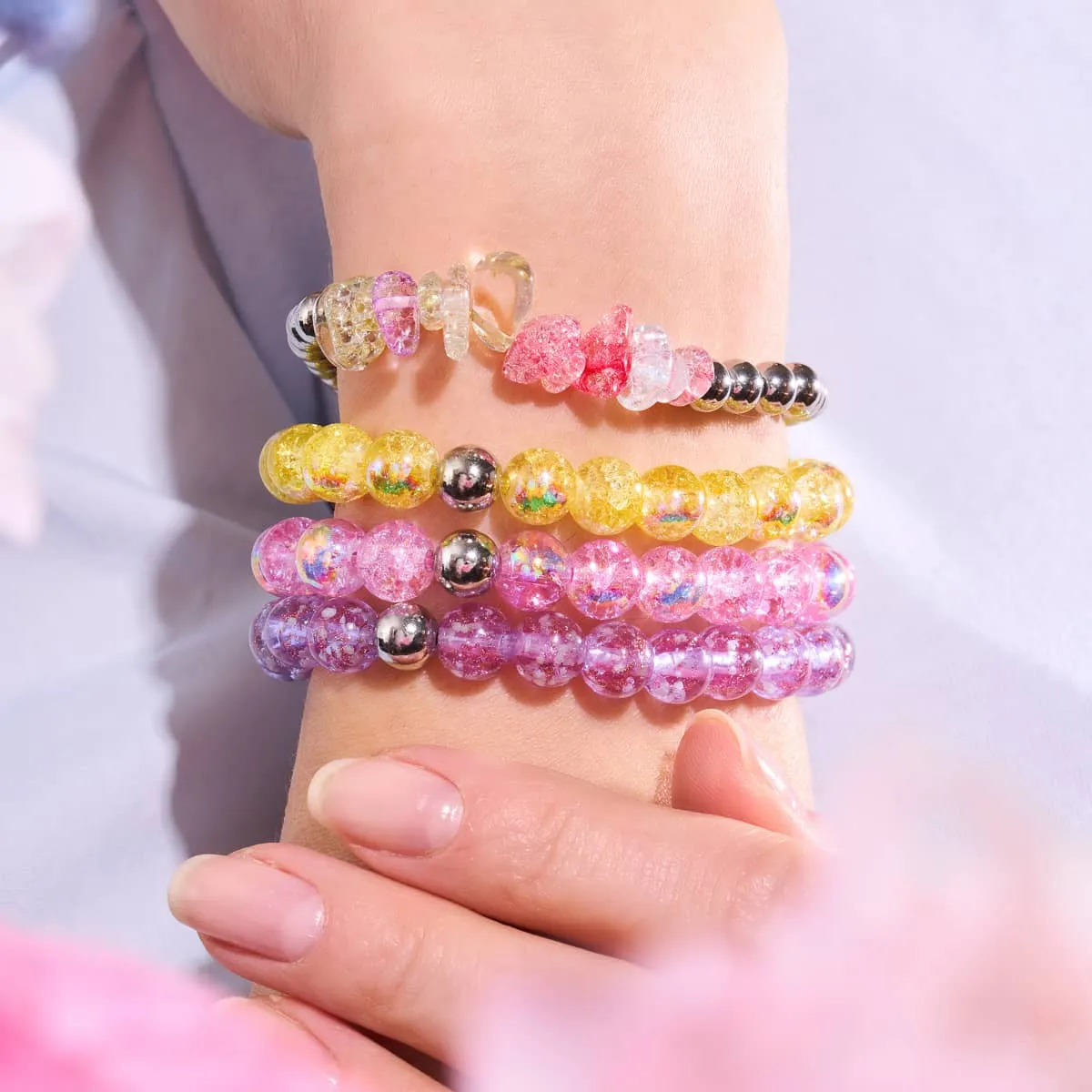 Candy Quartz | Silver | Uncut Gemstone Bracelet