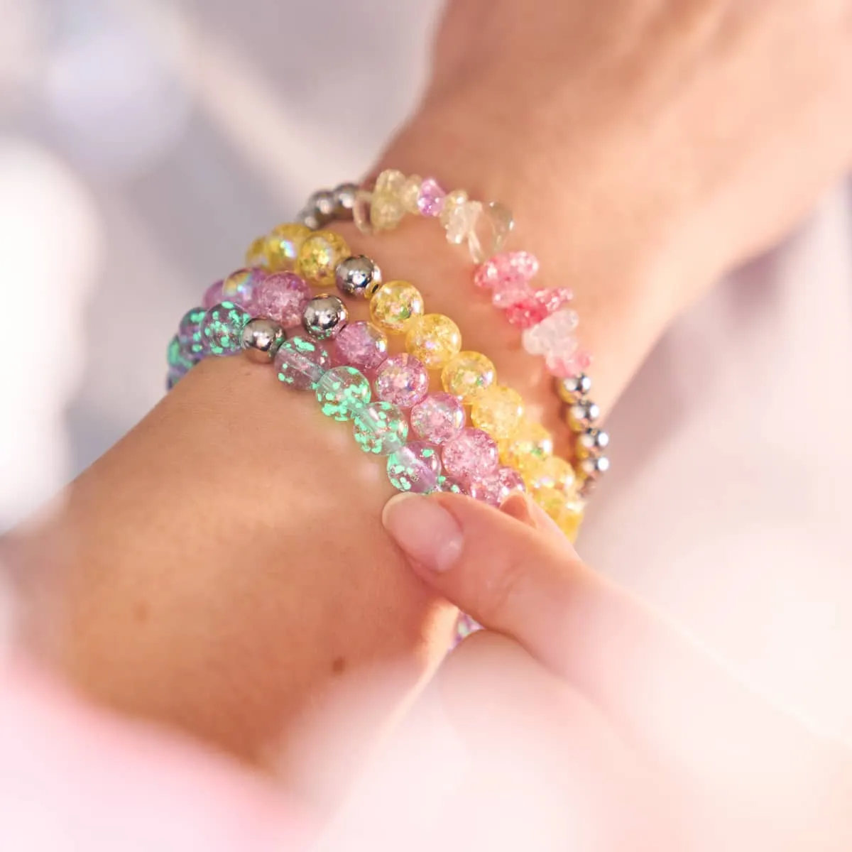 Candy Quartz | Silver | Uncut Gemstone Bracelet