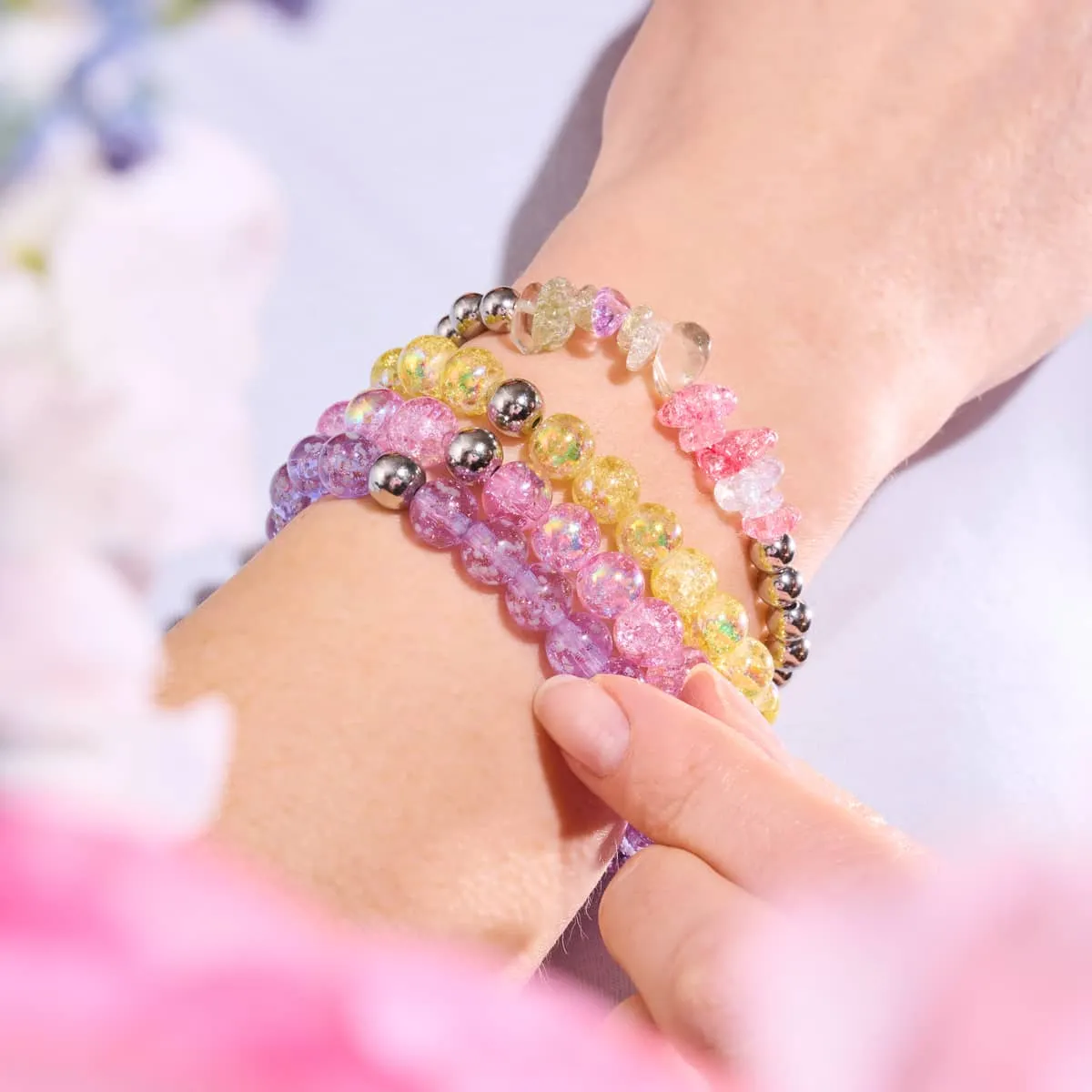 Candy Quartz | Silver | Uncut Gemstone Bracelet