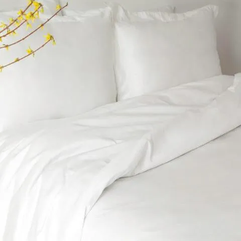 Certified Organic Pleated Sateen  Duvet Cover