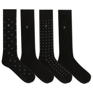 Chaps Men's Diamond Dress Crew Socks 4 Pair