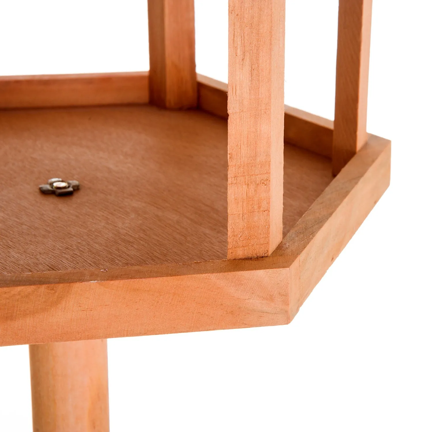 Charm 153cm High Rise Bird Feeder Table Natural by Pawhut