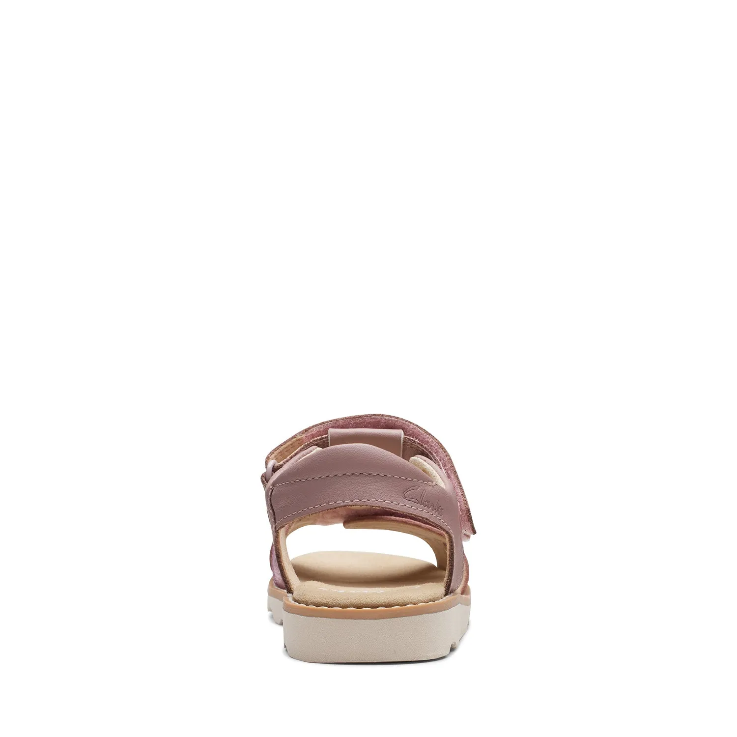 CLARKS GIRLS CROWN BRILL KID. (WIDE FIT)