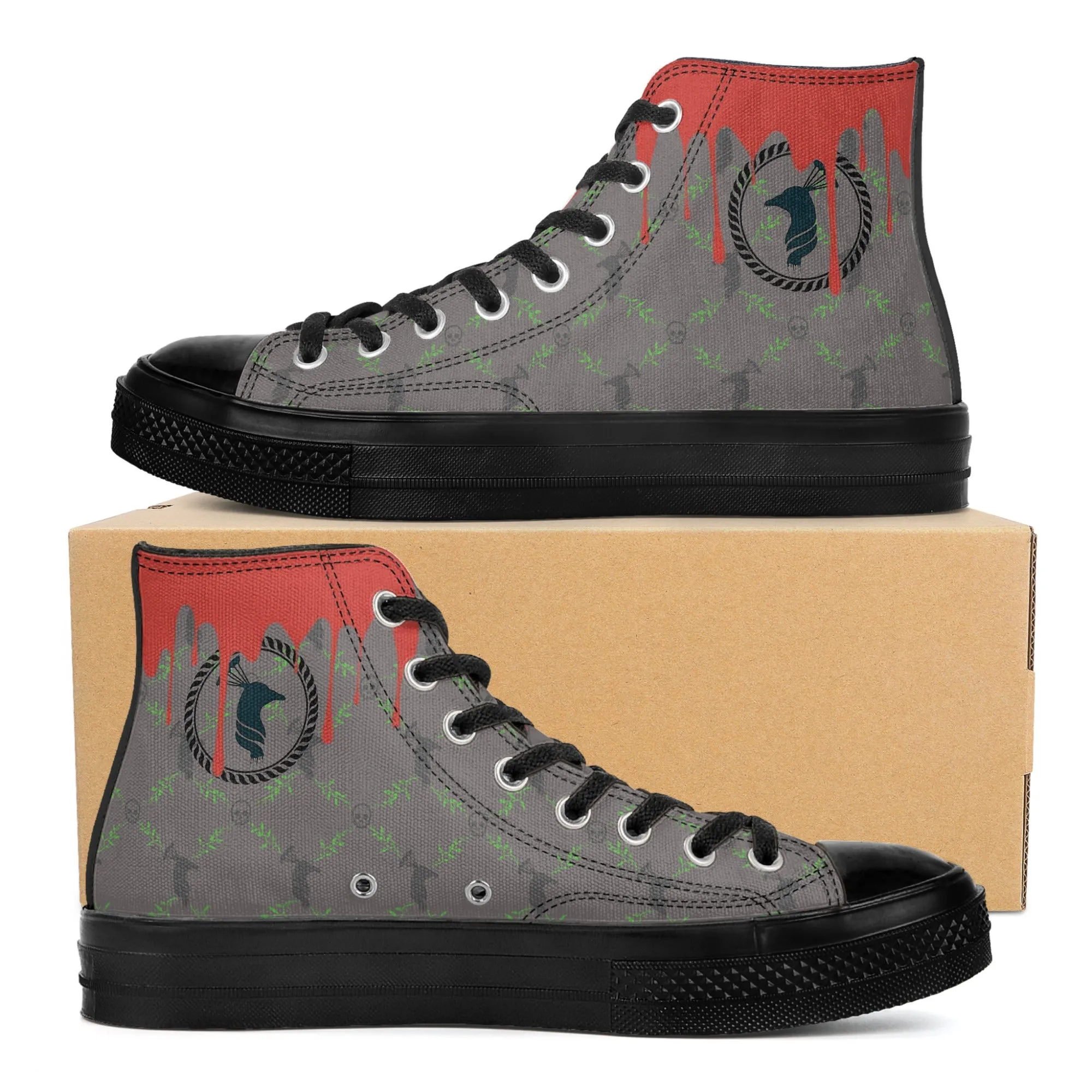 Classic Smoke Gray High Top C&S Canvas Shoes