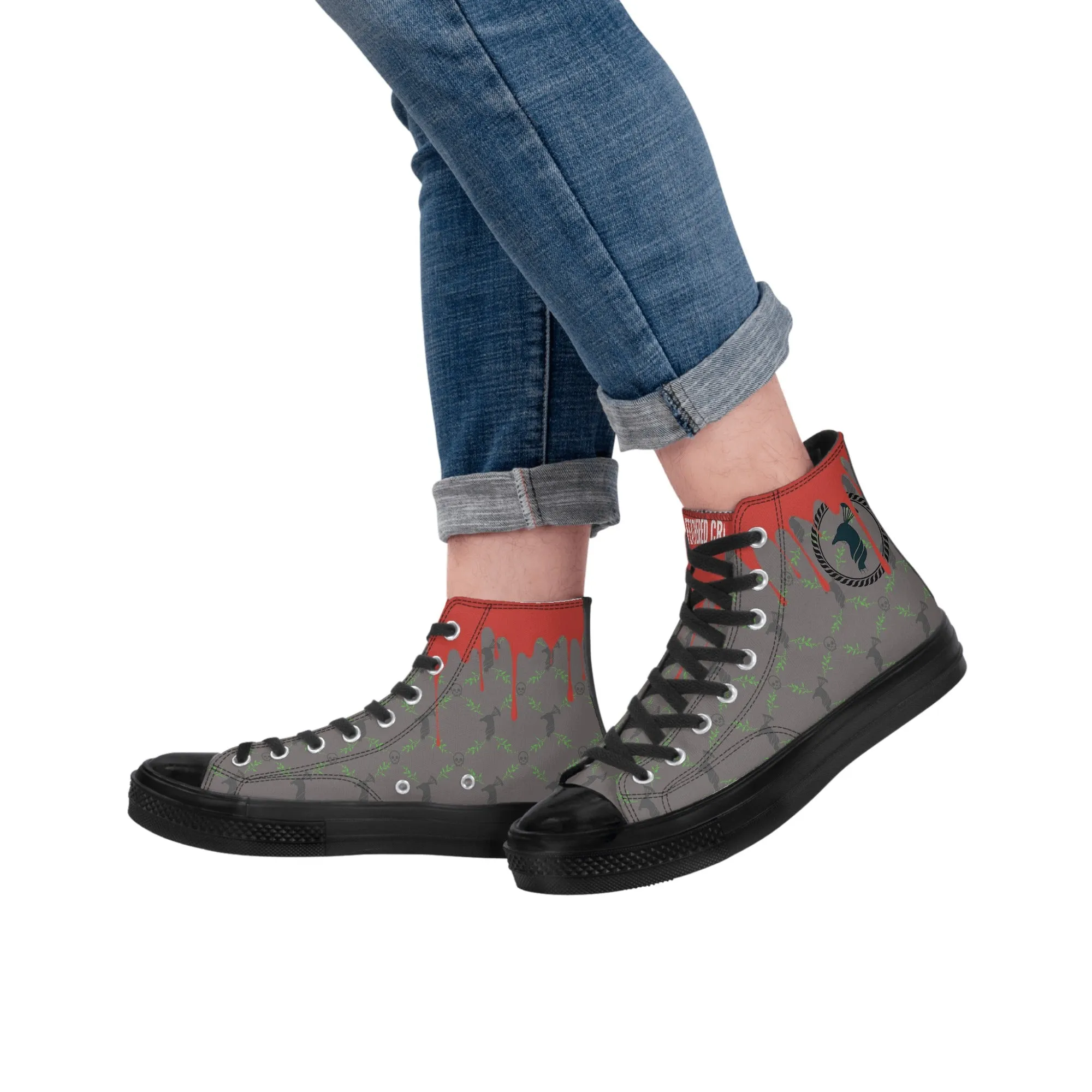 Classic Smoke Gray High Top C&S Canvas Shoes