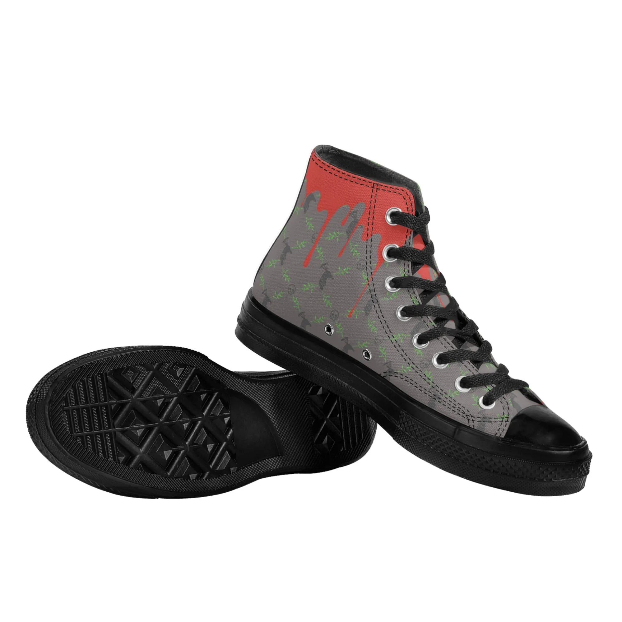 Classic Smoke Gray High Top C&S Canvas Shoes