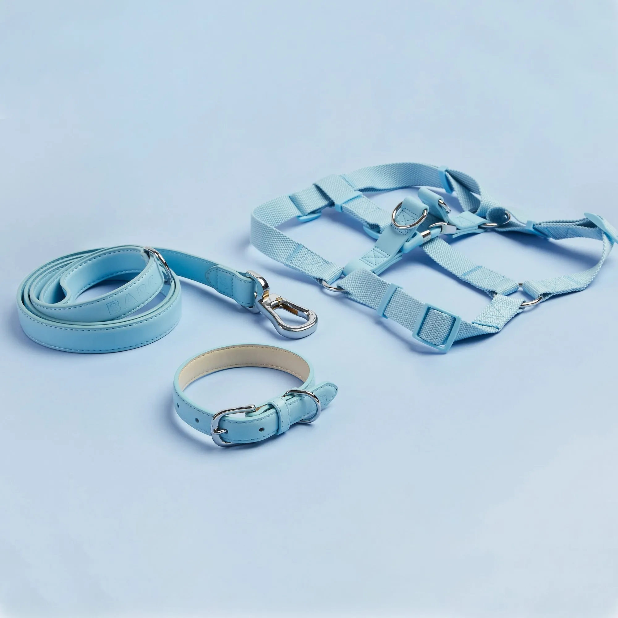 Coastal Blue Dog Harness & Lead Set