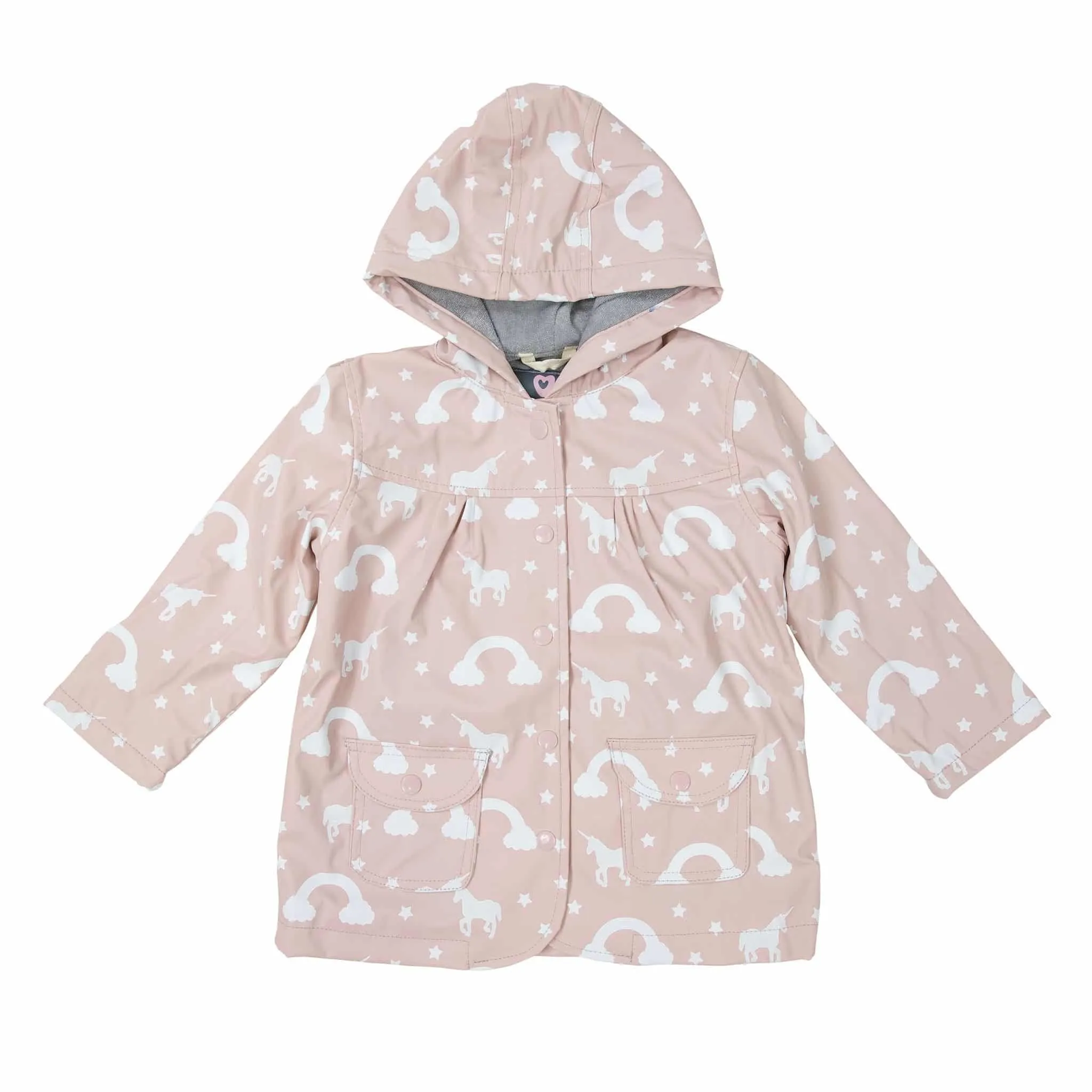 Colour Changing Rain Jacket- Pink Unicorn
