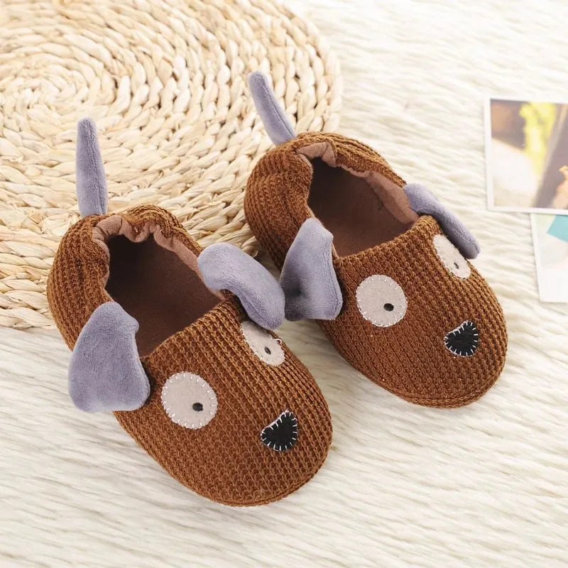 CozyPaws Kids Non-Slip Cotton Slippers